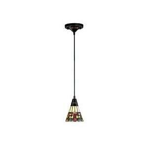 Lite Source C7944 Francine Pendent Lamp, Antique Bronze with Tiffany 