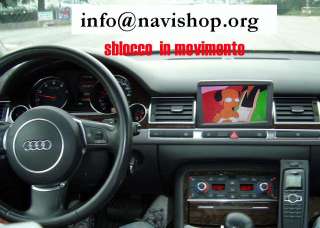 SBLOCCO DVD TV FREE MOVIMENTO AUDI MMI A4 A5 A6 A8 Q5 7  