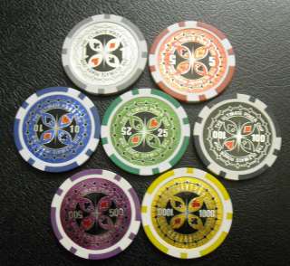Set POKER 500 Fiches ULTIMATE  Chips Casino de Luxe  