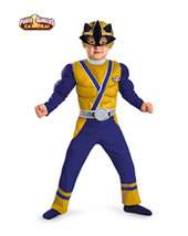 Boys Power Ranger Costumes   Muscle Gold Power Ranger Samurai Toddler 