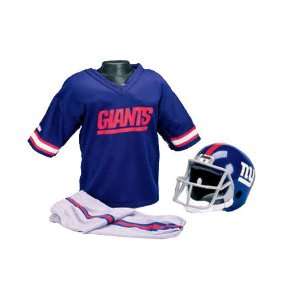   York Giants Kids/Youth Football Helmet Uniform Set