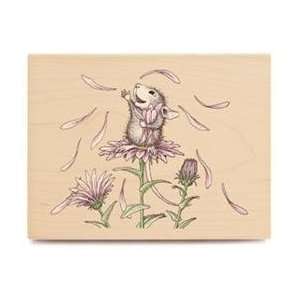  Throwing Daisy Petals Wood Mounted Rubber Stamp Office 