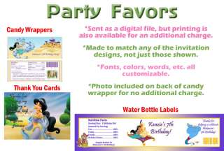 Princess Jasmine Aladdin ~ Birthday Party Ticket Invitations, Supplies 