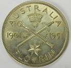 Australia 1954 Florin Coin Silver BU, Royal Visit  
