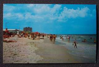 1960s Beach Scene Rafts Virginia Beach VA Postcard  