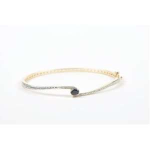  18 Kt Gold Plated Bracelet for Women with Genuine Sapphire 