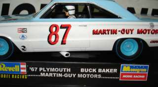  Buck Buddy Baker Martin Guy 67 Plymouth 1/32nd Scale Slot Car Decals