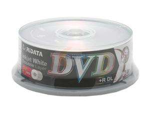   DVD+R DL White Inkjet Printable 25 Packs Spindle Dual Layer Disc Model