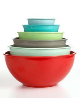 Martha Stewart Collection 6 Piece Multi Color Melamine Bowl Set 