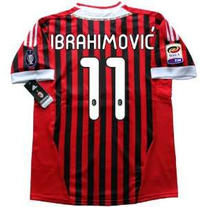 New Soccer Jersey Ibrahimovic #11 Ac Milan Home Football Shirt 2011 12 