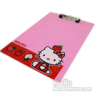 Hello Kitty Plastic Clip Board with cm Ruler on the side