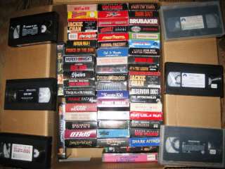 VHS Huge Lot of 64 Action Adventure Movie Video Tapes  