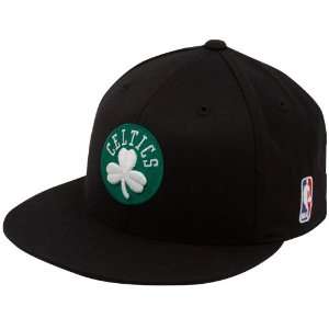 adidas Boston Celtics Black Flat Brim Fitted Hat (8 