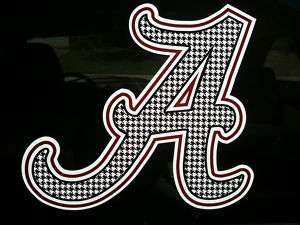 Alabama Houndstooth A Decal Crimson Tide 100% Vinyl 14  
