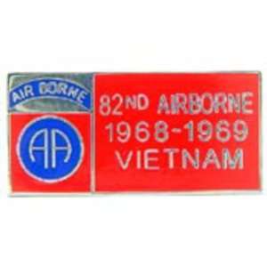  U.S. Army 82nd Airborne Division Vietnam Pin 1 1/8 Arts 