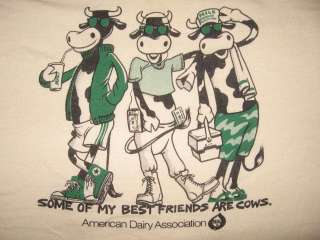 vintage AMERICAN DAIRY ASSOCIATION COW T Shirt LARGE/XL screen stars 