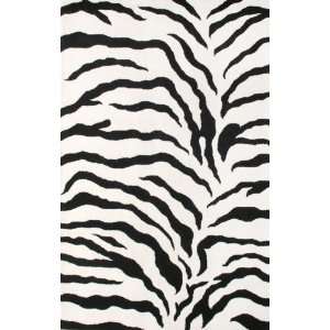  Zebra Area Rug 2x12 Animal Skin Print Modern Carpet Black 