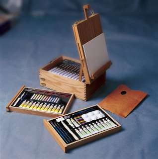 88 Pc Artist Art Easel Box Set Kit  Watercolor Acrylic Oil Paints 
