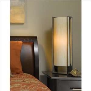   One Light Table Lamp Finish Brushed Steel, Shade Color Ivory Art