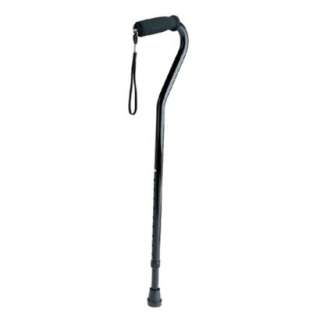 Medline Offset Handle Black Cane.Opens in a new window