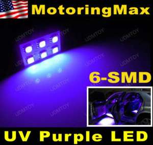 UV Purple 6 LED Interior Dome Panel Lights DE3175 2825  