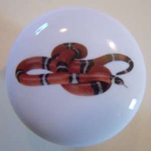  Milk Adder Snake Ceramic Cabinet Drawer Pull Knob 