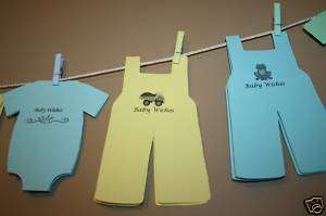 Baby Shower Wish/Advice Clothesline Favor Decoration  