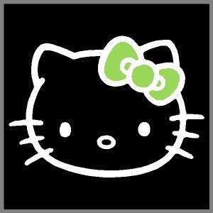 Hello Kitty LIME GREEN BOW Decal Window Wall Sticker  