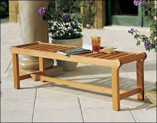 55 Inches Long   Backless Bench Outdoor   A Grade Teak