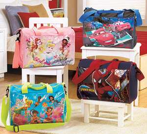 Kids overnight bags 4 designs Princess/Tinker Bell/Spiderman/Cars 