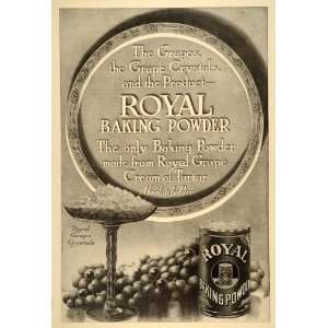 1909 Ad Royal Baking Powder Grape Crystals Hoagland   Original Print 
