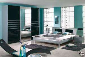   modern contemporary black mirror bedroom closet wardrobe armoir  