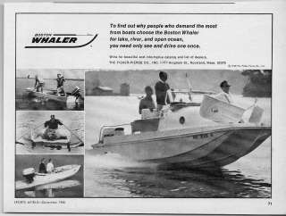 Original 1966 Vintage Ad Boston Whaler Boats Fisher Pierce co Rockland 