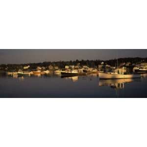 Boats Moored at a Harbor, Bass Harbor, Hancock County, Maine, USA by 