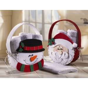  3pc Holiday Guest Towels Set   Santa Or Snowman Snowman by 