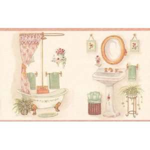 Victorian Bathroom on Wallpaper Border Victorian Vintage Looking Bathroom Border Bath