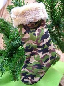New Camouflage Hunting Christmas Stocking Camo Ornament  