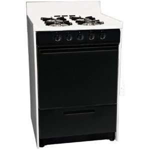 WNM610CHJ 24 Freestanding Gas Range with Manual Clean, Lower Black 