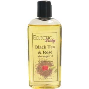  Black Tea and Rose Massage Oil, 4 oz Beauty