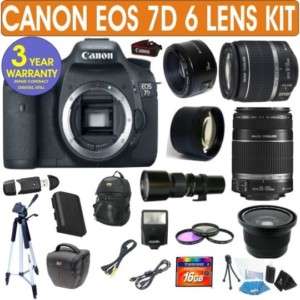 Canon EOS 7D 6 Lenses + Accessories  
