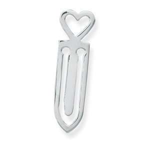  Polished Heart Bookmark Sterling Silver Jewelry