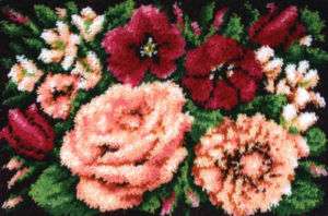 Caron Classics Latch Hook Kit   Floral Dvine 20x30  