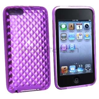   Diamond Rubber Skin Soft Cover Case For iPod Touch 2nd 3rd 3 G  