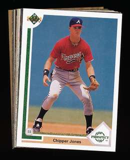 1991 2008 chipper jones 20 card lot atlanta braves future hall of 