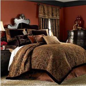 NEW Chris Madden PALME CHENILLE King Comforter Set $385 Rich Bronze 