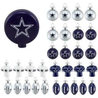 Dallas Cowboys 31 Piece Blown Glass Ornament Set 884966194009  