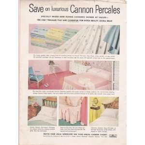  Cannon Bath Towels 1957 Original Vintage Advertisement 