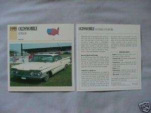 Oldsmobile Collectors Classic Car Cards  