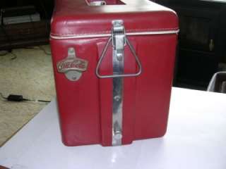 VINTAGE COCA COLA VINYL ICE CHEST COOLER Just like the metal ones 