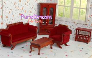   Victorian Furniture Cabinet Sofa Coffee Table 5PCS B227 5  